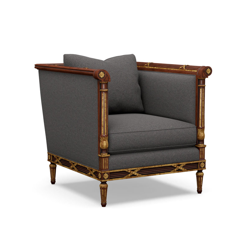 The Regent's Visit  Accent Chair, Rise Charcoal (Performance fabric) 1357-95
