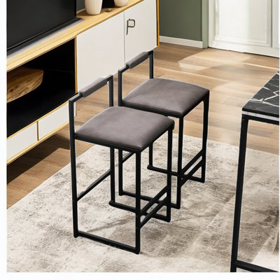 Takehiko 24.8'' PU Leather Counter Bar Stool Set
