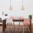 1-Light Matte Brass Pendant Lighting with Frosted Ribbed Glass Shade