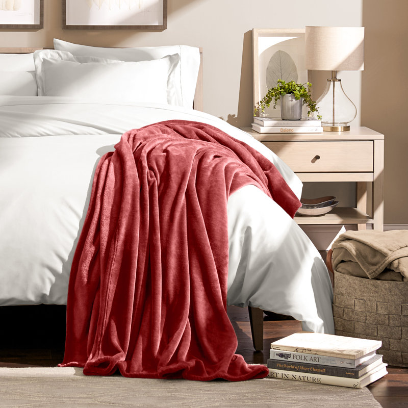 Couverture polaire Bare Home, Très grand, Bois de rose