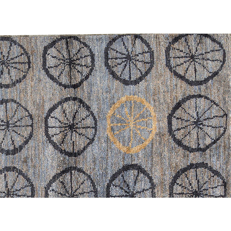 Hand-Knotted High-Quality Light Blue Area Rug