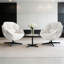 Fauteuil d'appoint pivotant rembourré et capitonné-139374659