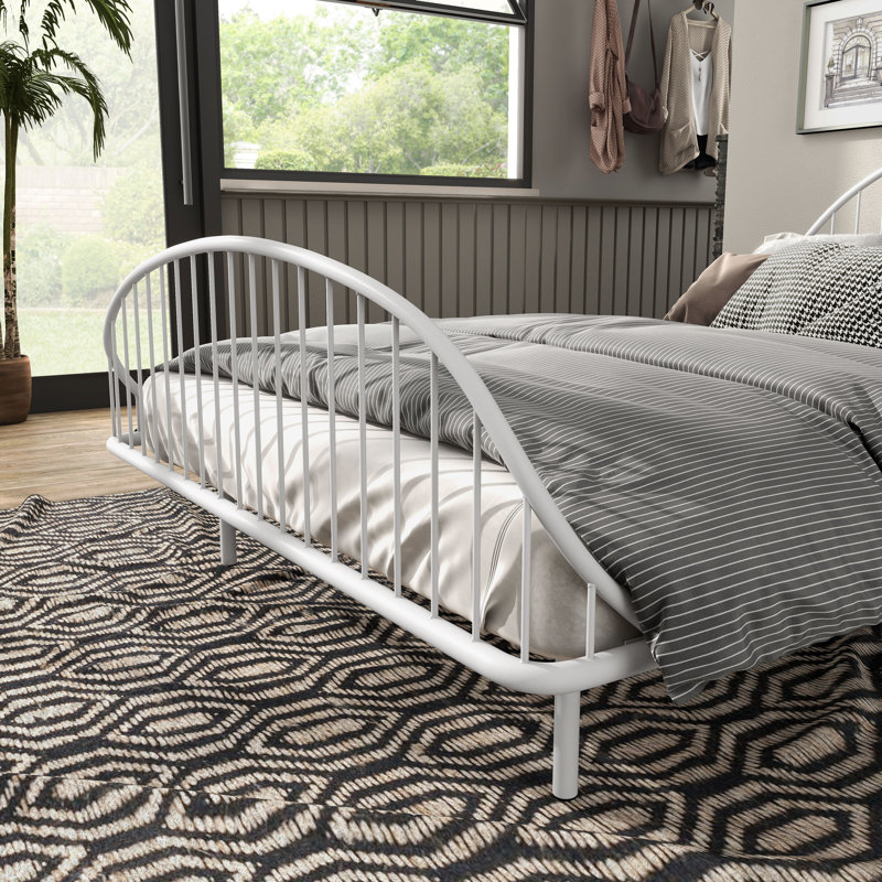 Anguilla Arched Metal Platform Bed, White, Full