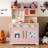 Wooden Play Kitchen For Ages 3-8 Babies, Cat Design Kitchen Playset With Microwave, Stove, Sink, Clicking Knobs, Kids Children Pretend Toy For Boys And Girls, Pink-123098017