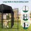 Clôture de cage 71 po / 54 po en métal pour chenil avec toit résistant aux rayons UV-98080745