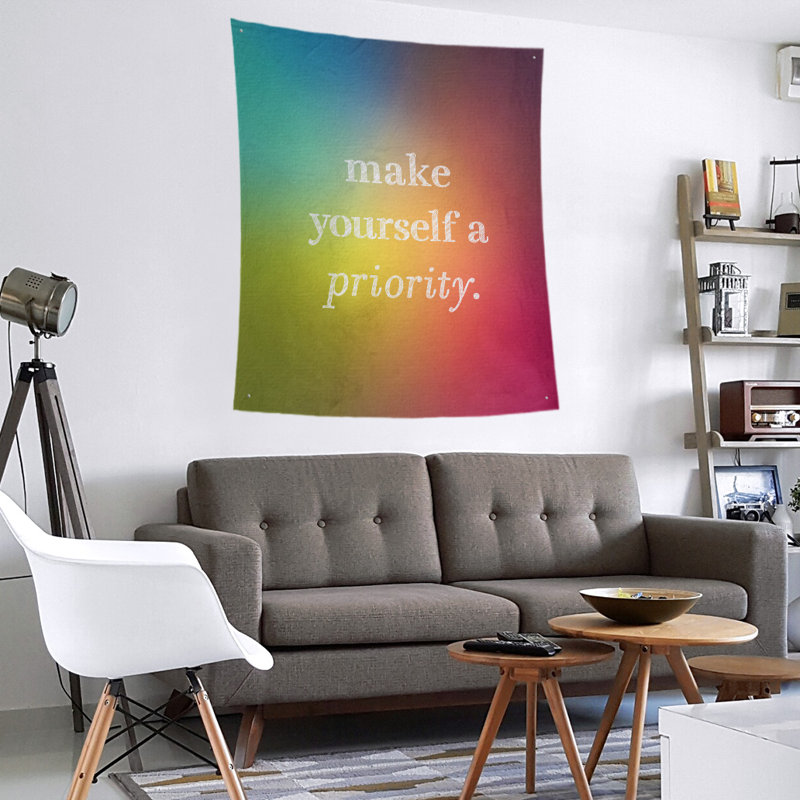 Polyester Tapestry, 80" H x 68" W, Rainbow