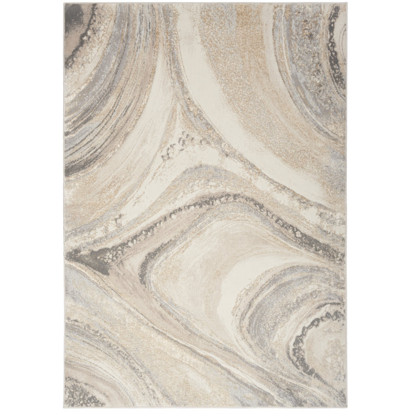 Breux Abstract Area Rug, Rectangle 160 x 221cm