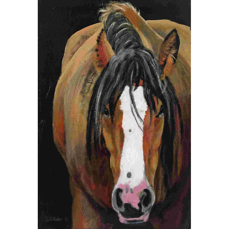 Portrait de cheval II, H 18 po x l 12 po