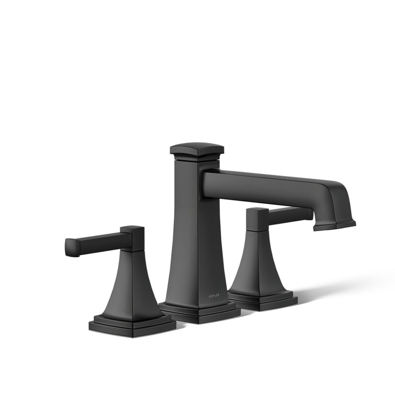 Riff Bath Faucet Trim With Diverter Spout, Matte Black