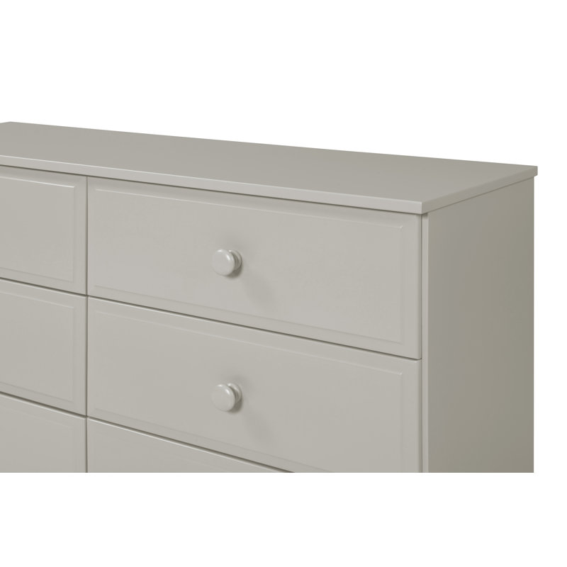 Commode double 6 tiroirs Alayna, gris