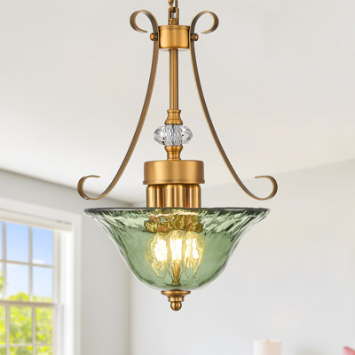 Luminaire suspendu de style campagnard 3 lumières avec verre ambré, lustre réglable pour îlot de cuisine, salle à manger, couloir, entrée