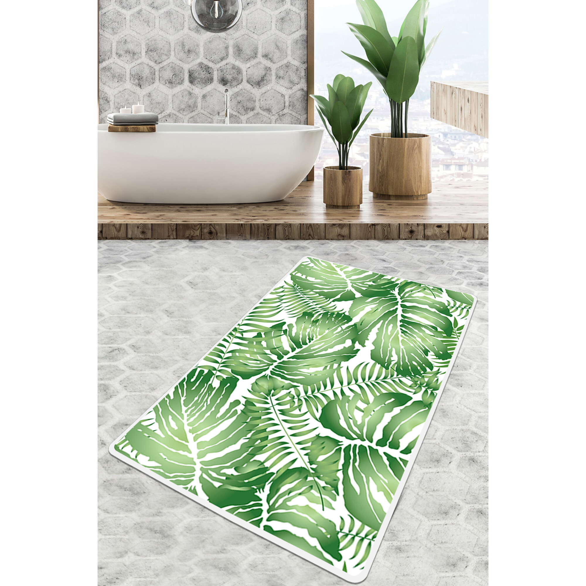 Davanna Abstract Bath Mat Ivy Bronx Color: Blue