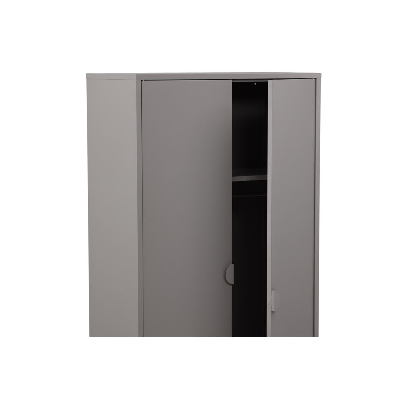 Arnolde 2 Door Steel Wardrobe, Light Grey