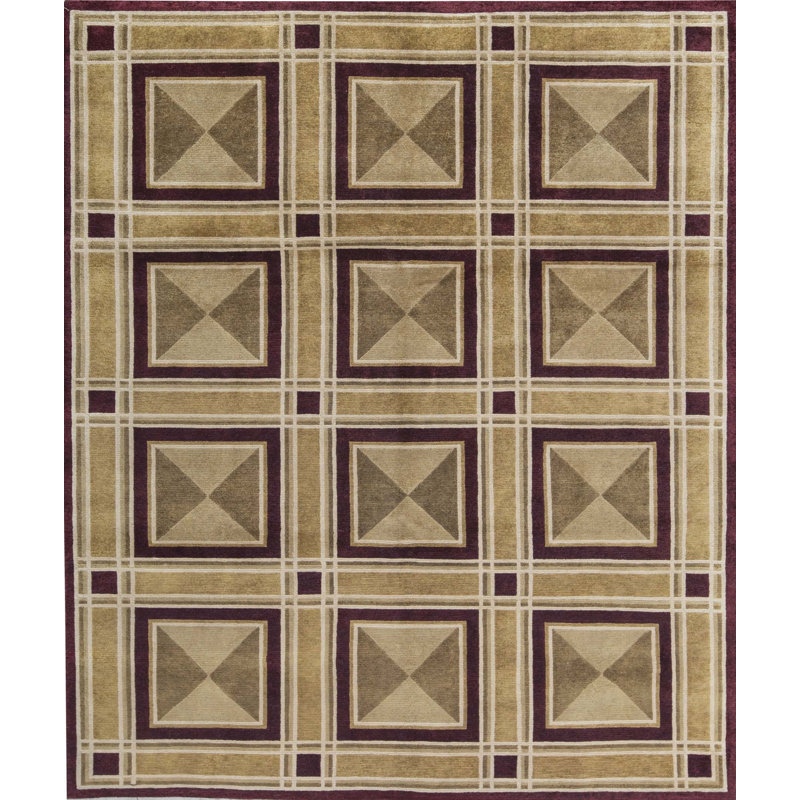Hand-Knotted High-Quality Brown Area Rug