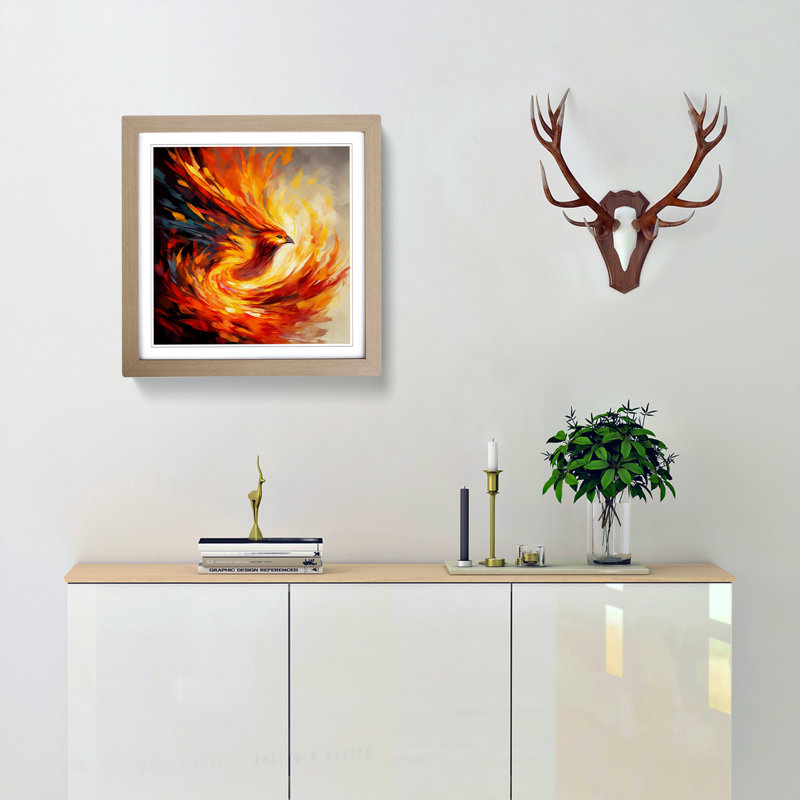 Phoenix No.1 - Framed Print, Oak