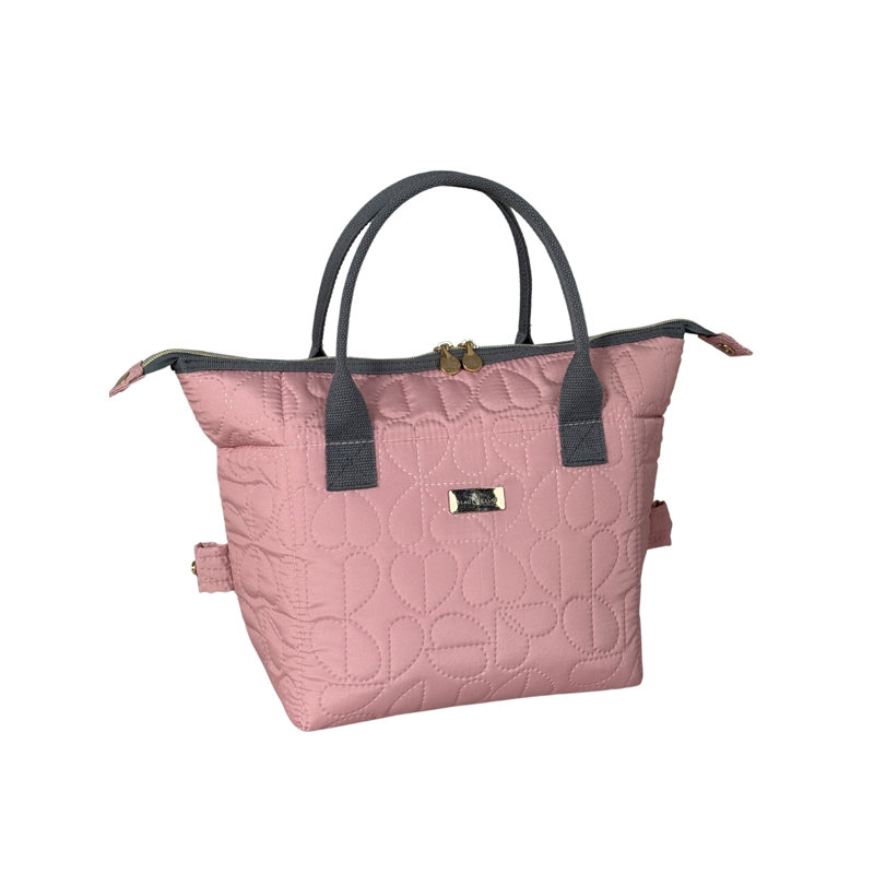Oxford Quilted Convertible Lunch Bag Mallow, Pink