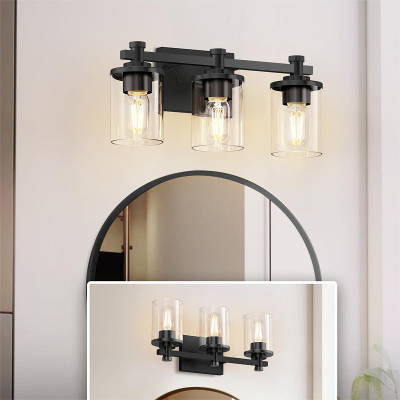 Nayomie 3 - Light Dimmable Vanity Light, Matte Black
