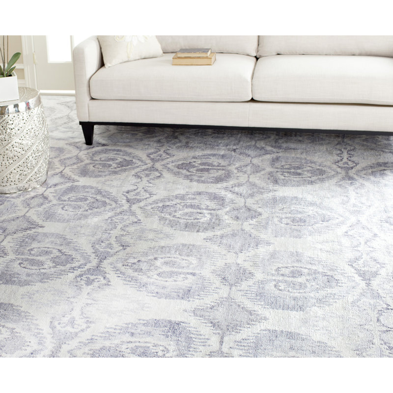 Tapis en viscose / coton noué à la main Senga, Rectangle 8 pi x 10 pi