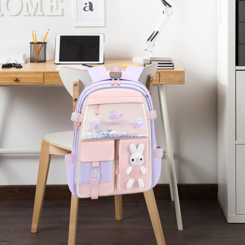 sac d'école primaire de style sac à dos de protection de la colonne vertébrale et de réduction de charge pour enfants, A