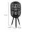 Lantern, Glass Insert with Black Bamboo Lattice Tripod Frame, 24 Inch