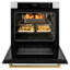 ZLINE 30 in. Autograph Wall Oven w/ Air Fry in Black Stainless Steel with Gold Handle-198249577-198249121