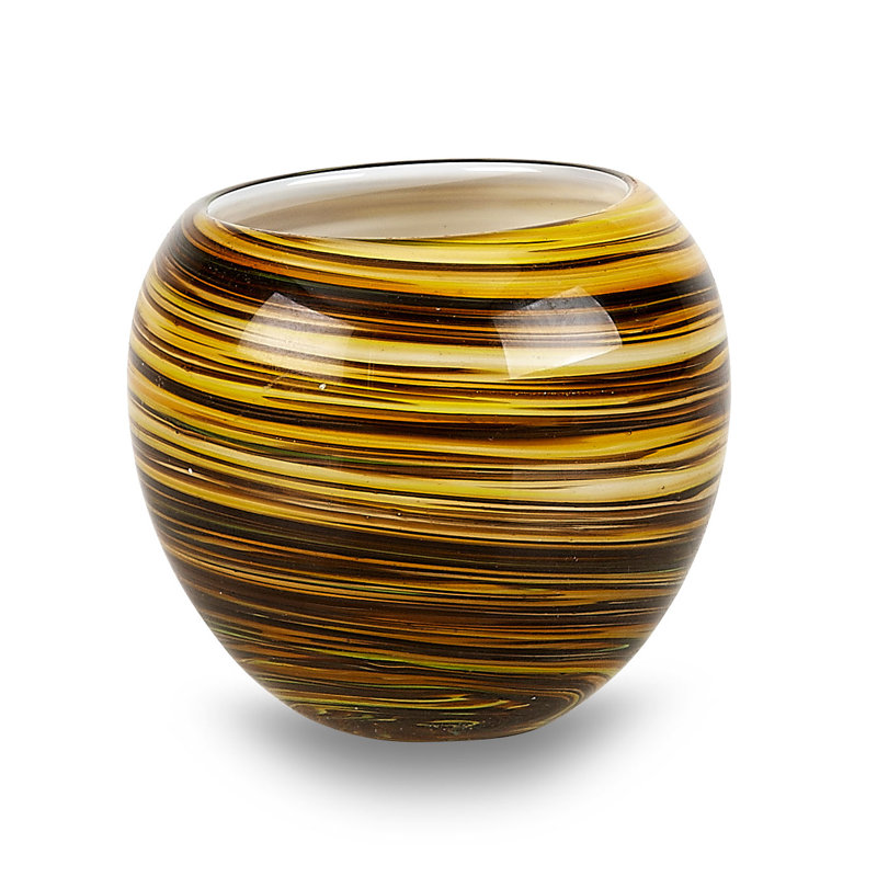 Galaxy 3.8'' H Glass Tabletop Votive Holder, Brown