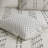 Cotton King/ King Duvet - Grey Stripes Decorated Bedding , With Star Pattern