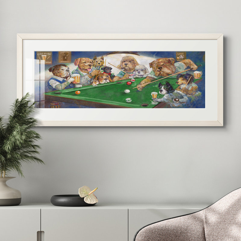 Peinture sur papier encadrée