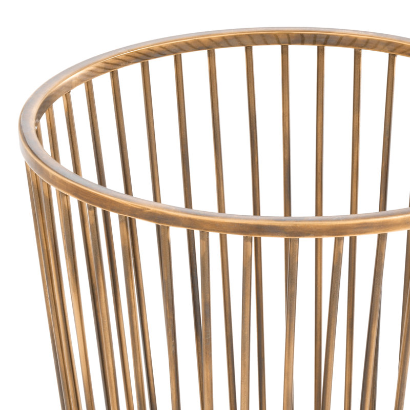Baleana Metal Decorative Basket, Brass