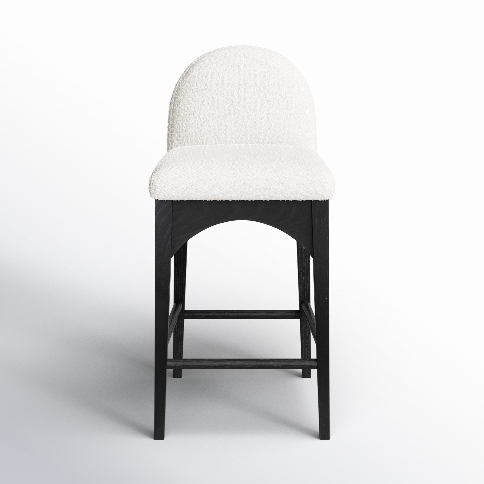 Waldorf Counter Stool, Black, Cream Boucle