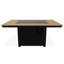 36" x 54" Rustic Polymer Fire Table with Propane Shelf-380258339