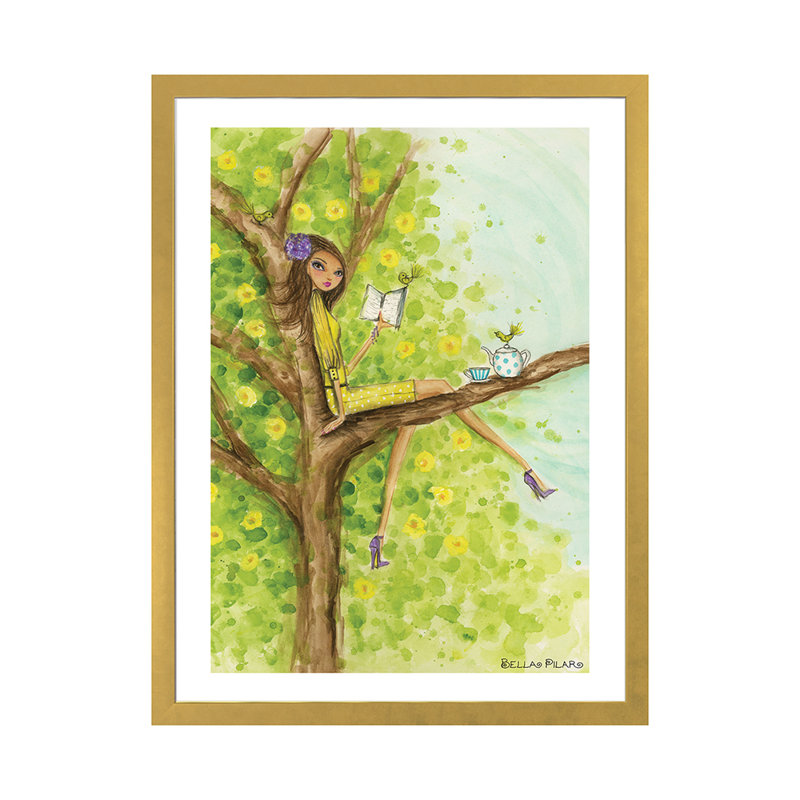 Printemps à Summerside # 3, art, Papier encadré doré, H 32 po x l 24 po x P 1 po