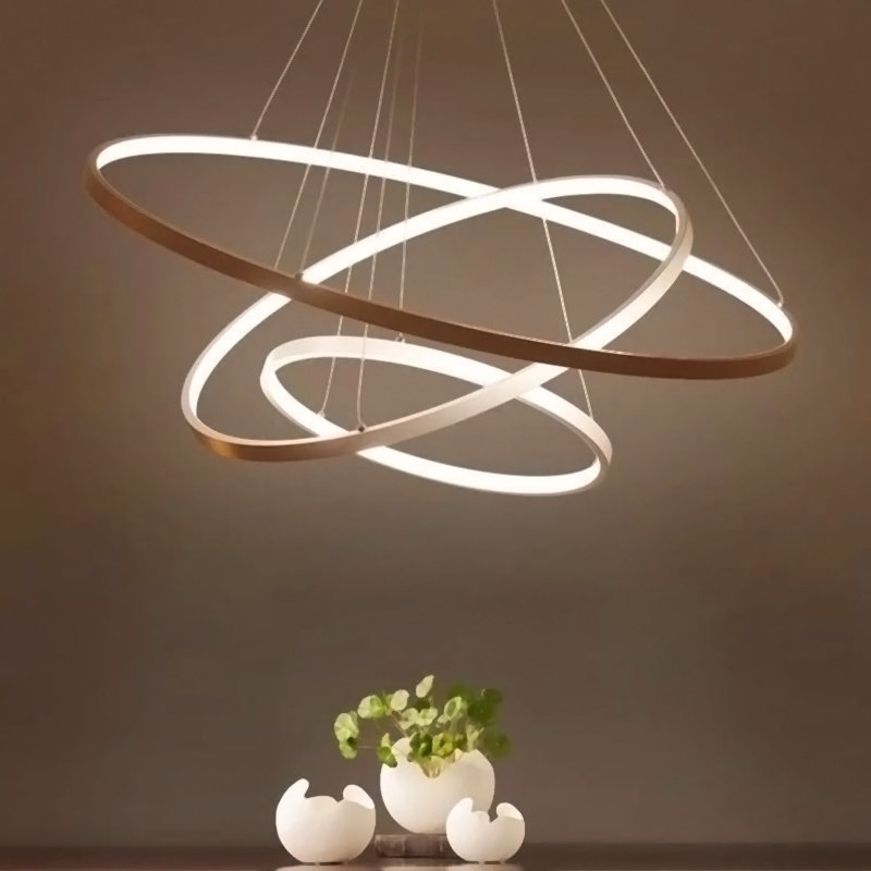 3 - Light Natural LED Chandelier Pendant