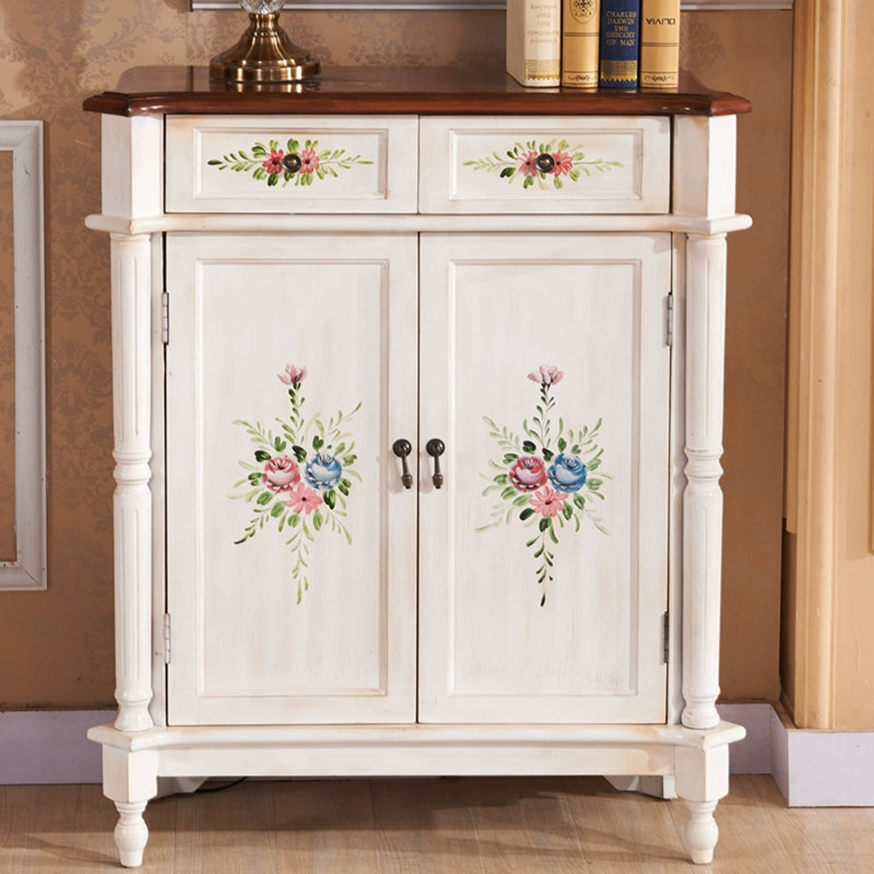 White Solid + Manufactured Wood Shoe Storage Bench