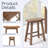 Alessandro Counter Stool with Solid Wood Frame-1132184721-1132184717-1174160971
