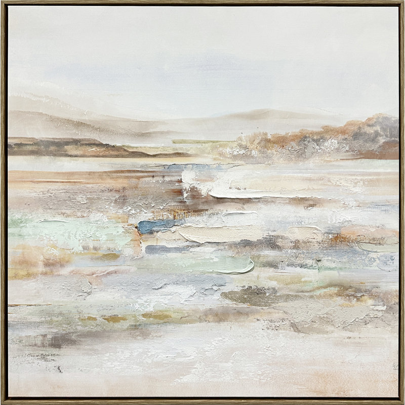 Art mural encadré Serene Horizons II, 30 po x 30 po, cadre naturel