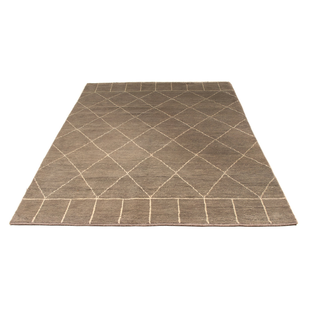 One-of-a-Kind Sidman Hand-Knotted 160cm x 240cm Wool;Silk Area Rug in Brown/Grey