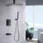 Matte Black Shower System  Wall Mount Shower Faucet Set For Bathroom 10 Inch High Pressure Luxury Shower Head With Handheld, Rough-In Valve Body And Trim Included-124898186