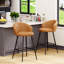 Upholstered Counter Stool With Metal Frame-2144934213