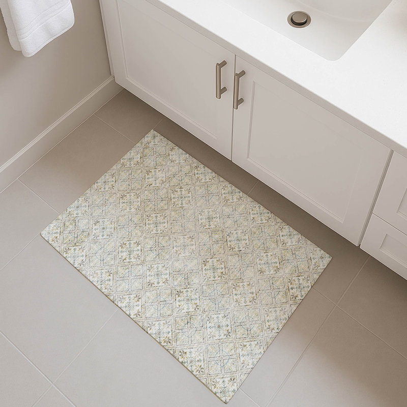 Machine Washable Indoor/Outdoor Chantille ACN2692 Casual Rug, 1'8" x 2'6", Ivory