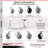 6 Inch Polyolefin Caster Set with 2 Brakes/Swivel Lock 2 Rigid Service Caster/SCC-30CS620-POB-TLB-BSL-2-R-2