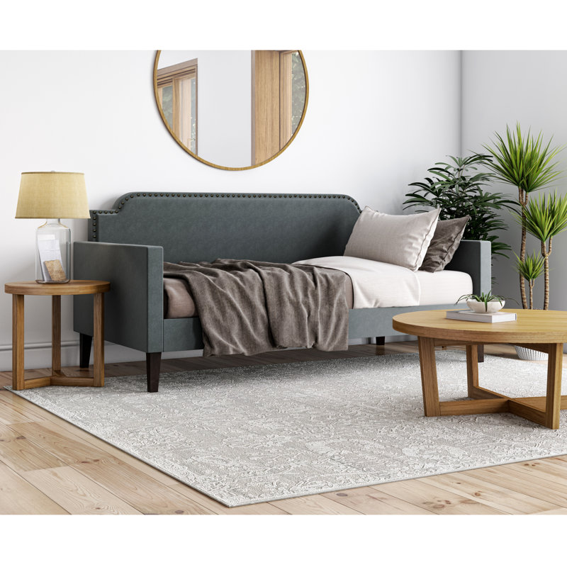 Gwaltney Upholstered Daybed, Charcoal Gray Soft 