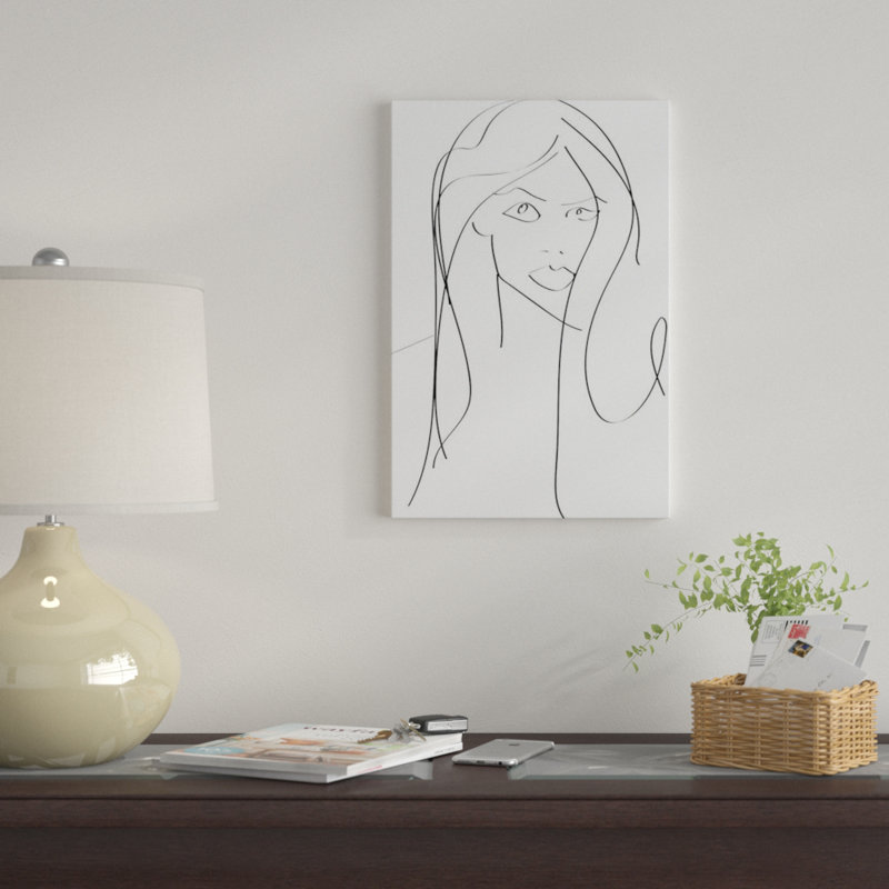 « becky », impression sur toile, H 12 po x l 8 po x P 0,75 po, Toile tendue, Pas de tapis