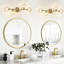 Luminaires de salle de bain dorés: applique murale en laiton doré brossé 5 lumières Modern Bath
