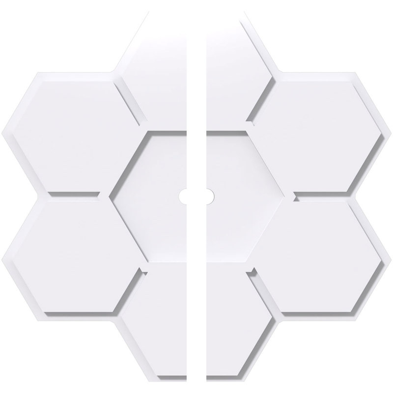 Médaillon de plafond contemporain en PVC de qualité architecturale 26 po x P 1 po x P 9 po x P 1 po