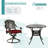 2 - Person Patio Dining Set with Round Table , Cushions Included-93620147