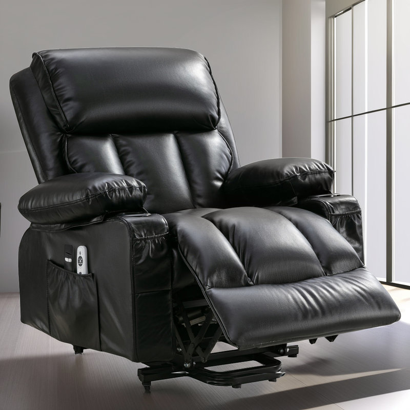 Fauteuil inclinable Power Lift - Massage 8 points et chaleur lombaire - Télécommande - Chargement USB - Siège large pour personnes âgées?