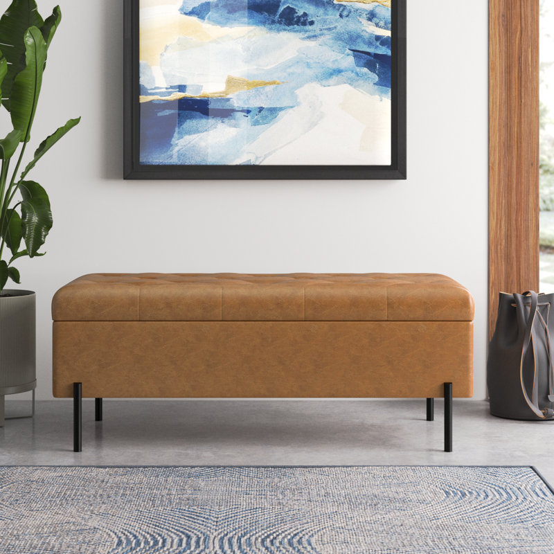 Banc de rangement Brandey, Brun