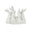 Barraza Whitewashed Polyresin Bunny Rabbit Quartet Figurine