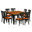 Ensemble de salle à manger 9 pièces comprenant une table carrée avec rallonge papillon et 8 chaises de cuisine, 54 x 54 pouces, noir et cerise-1041292039-1007812920